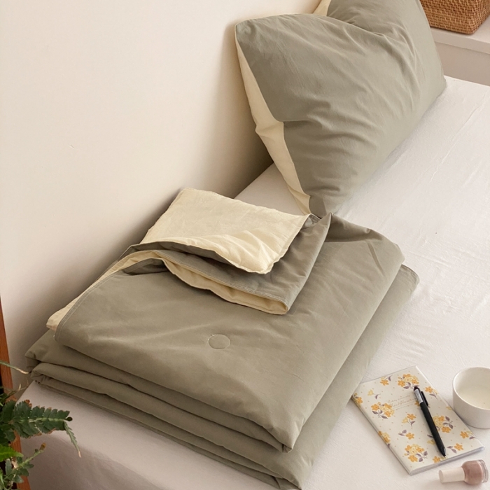 91家纺网 家纺一手货源 找家纺 梦享生活 2022新款水洗棉双拼大豆纤维夏被 芝士混搭