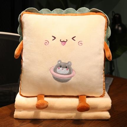 91家纺网 家纺一手货源 找家纺 （总）仟亿莱 2021新款三用吐司抱枕毯