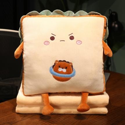 91家纺网 家纺一手货源 找家纺 （总）仟亿莱 2021新款三用吐司抱枕毯