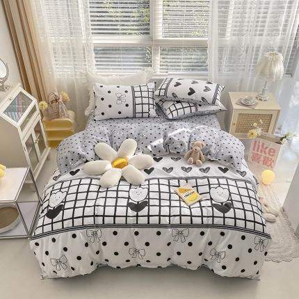 91家纺网 家纺一手货源 找家纺 （总）卡巴伦家纺 2023新款春夏全棉文艺复古风四件套