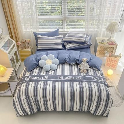 91家纺网 家纺一手货源 找家纺 （总）卡巴伦家纺 2023新款春夏全棉文艺复古风四件套