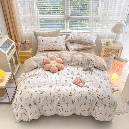 91家纺网 家纺一手货源 找家纺 （总）卡巴伦家纺 2023新款春夏全棉文艺复古风四件套