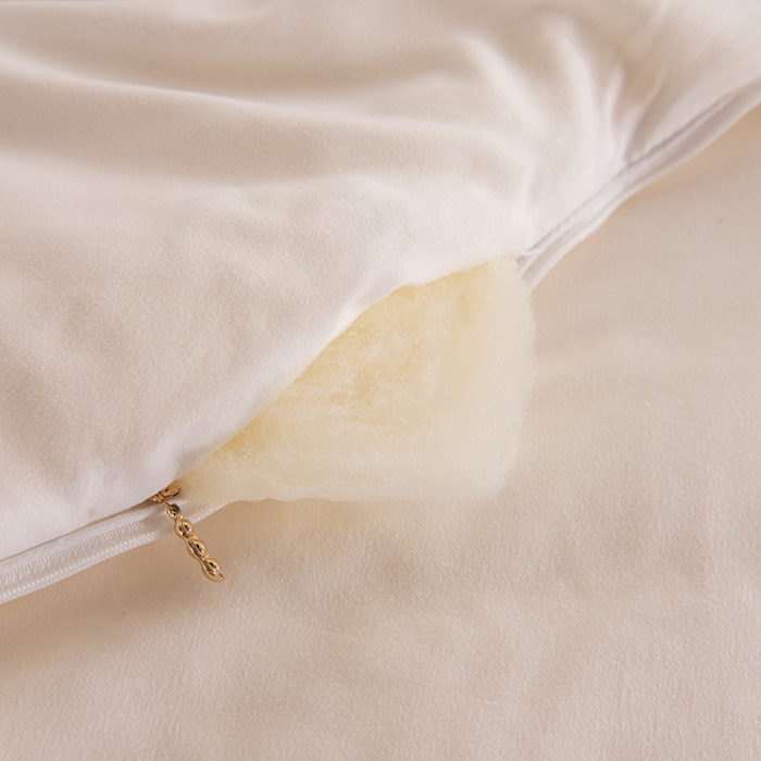 91家纺网 家纺一手货源 找家纺 丽卡家纺 2023新款相亲相爱系列大豆被子被芯子母被 白色