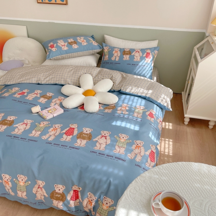 91家纺网 家纺一手货源 找家纺 时年家纺2022全棉小可爱系列8.（会员优惠5元）小熊派对