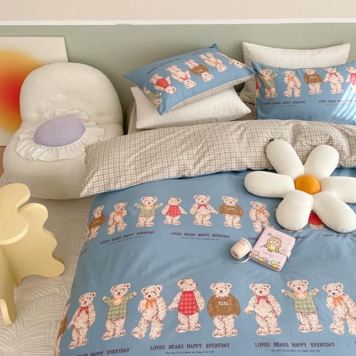 91家纺网 家纺一手货源 找家纺 时年家纺2022全棉小可爱系列8.（会员优惠5元）小熊派对