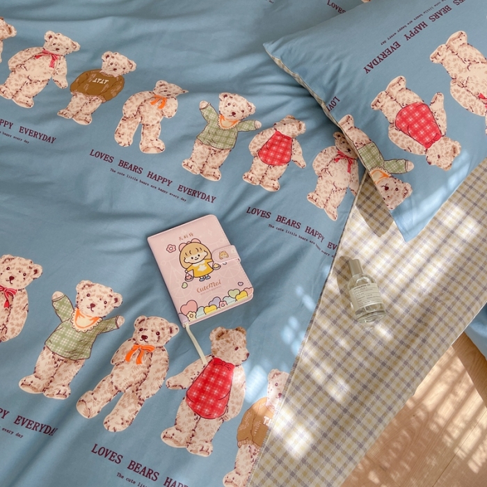 91家纺网 家纺一手货源 找家纺 时年家纺2022全棉小可爱系列8.（会员优惠5元）小熊派对