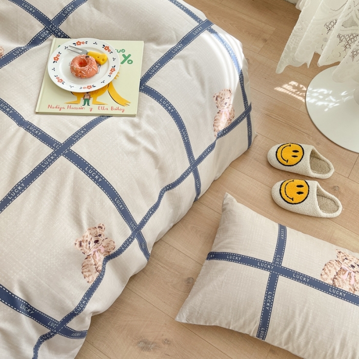 91家纺网 家纺一手货源 找家纺 时年家纺2022全棉小可爱系列8.0（会员优惠5元） 幸运熊