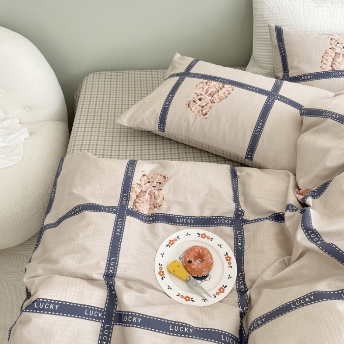 91家纺网 家纺一手货源 找家纺 时年家纺2022全棉小可爱系列8.0（会员优惠5元） 幸运熊