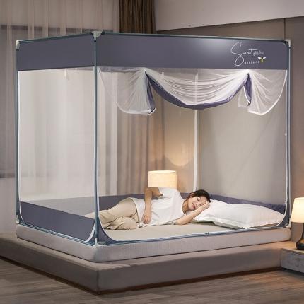 91家纺网 家纺一手货源 找家纺 总飞轮海蚊帐 新款多功能床笠式方顶坐床式蚊帐-Z68