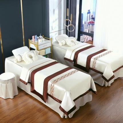 （总）新款美容床罩四件套床罩网红美容院价格不能低于198一套