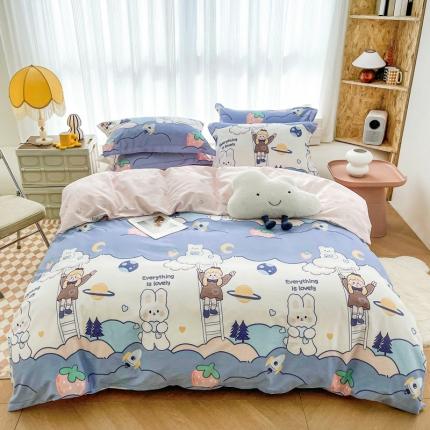 91家纺网 家纺一手货源 找家纺 （总）盛馨家纺 2023年网红直播爆款全棉小清新四件套