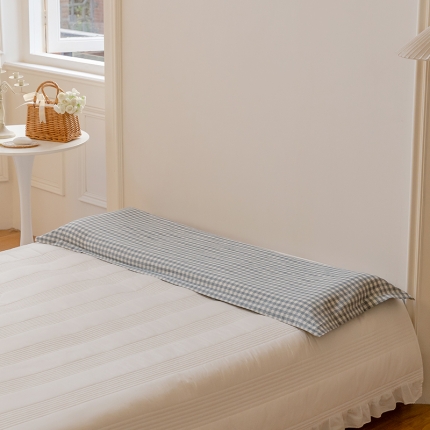 91家纺网 家纺一手货源 找家纺 2021日式原棉小提花情侣长枕芯 全棉亲子双人低枕头1.5m