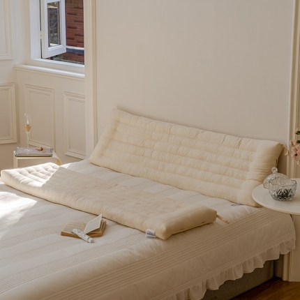 91家纺网 家纺一手货源 找家纺 2021日式原棉小提花情侣长枕芯 全棉亲子双人低枕头1.5m