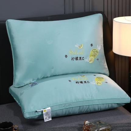 91家纺网 家纺一手货源 找家纺 （总）梦叶草  2021新款全棉枕芯果色柠檬枕