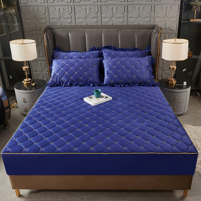 91家纺网 家纺一手货源 找家纺 （总）十个点家纺 2021新款倾国倾城水晶绒夹棉床笠