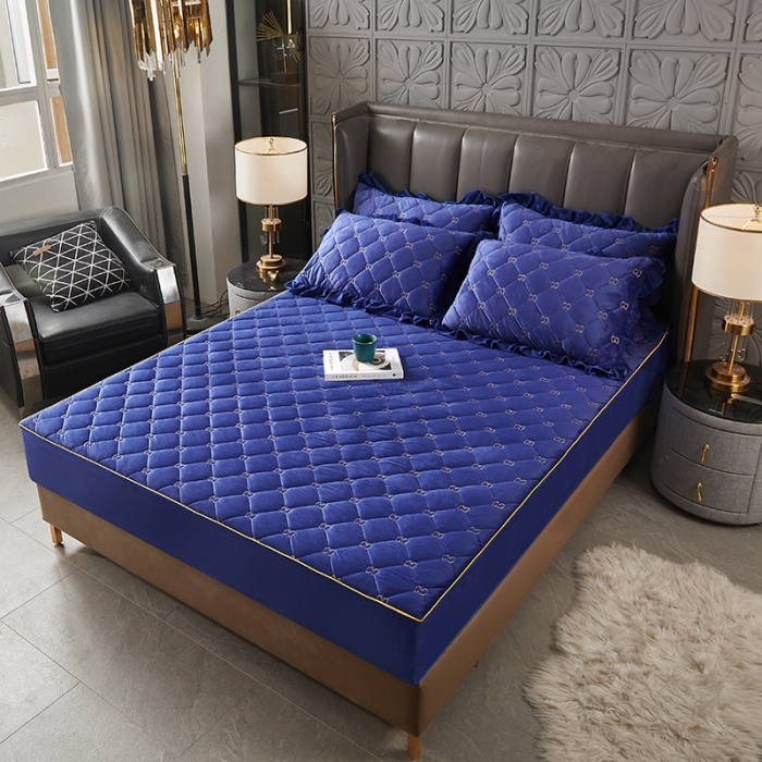 91家纺网 家纺一手货源 找家纺 （总）十个点家纺 2021新款倾国倾城水晶绒夹棉床笠