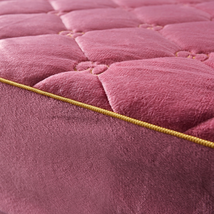 91家纺网 家纺一手货源 找家纺 十个点家纺 2021新款倾国倾城水晶绒夹棉床笠 豆沙