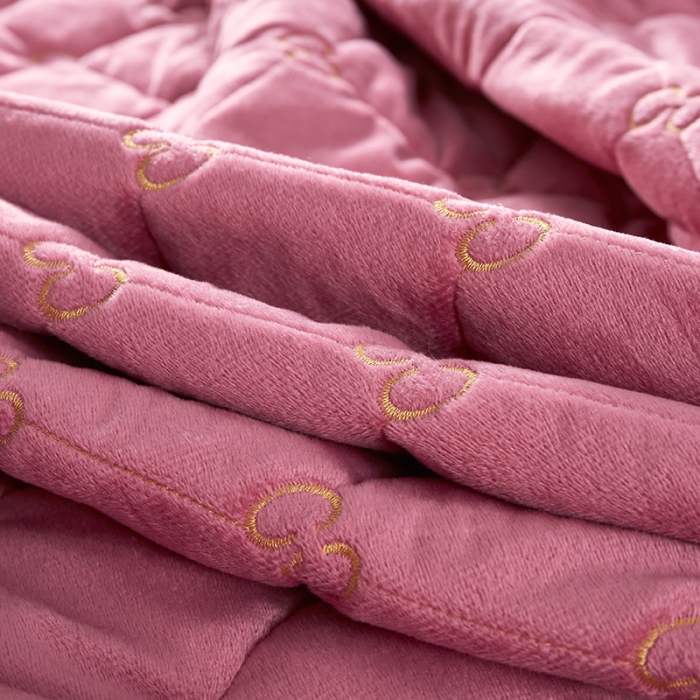 91家纺网 家纺一手货源 找家纺 十个点家纺 2021新款倾国倾城水晶绒夹棉床笠 豆沙