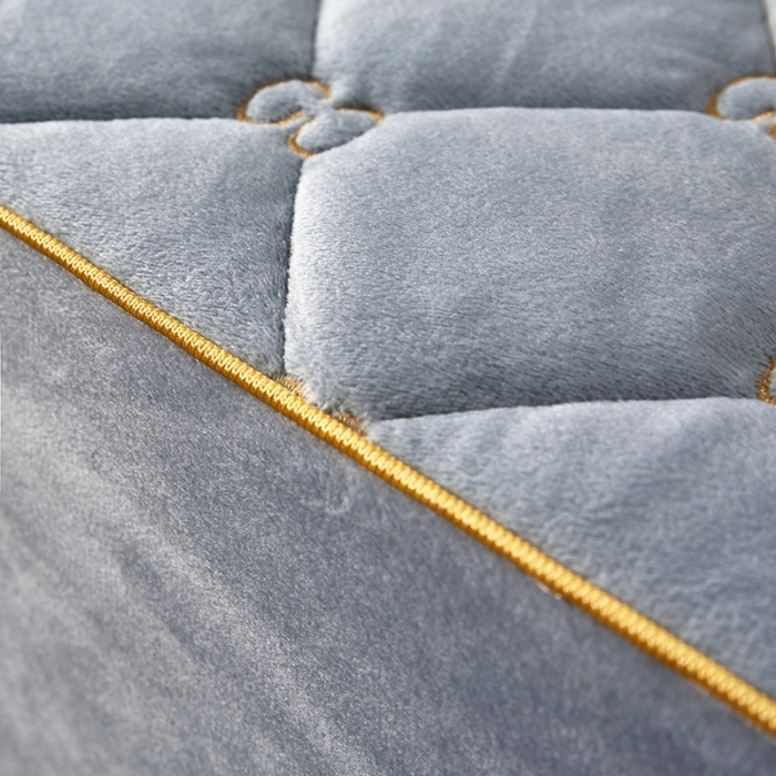 91家纺网 家纺一手货源 找家纺 十个点家纺 2021新款倾国倾城水晶绒夹棉床笠 灰色