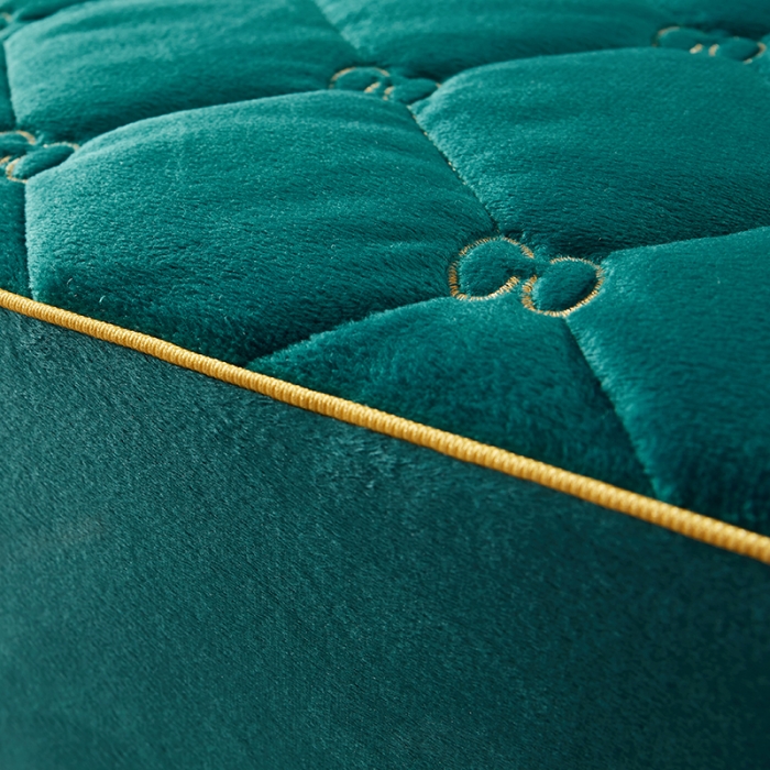 91家纺网 家纺一手货源 找家纺 十个点家纺 2021新款倾国倾城水晶绒夹棉床笠 绿色