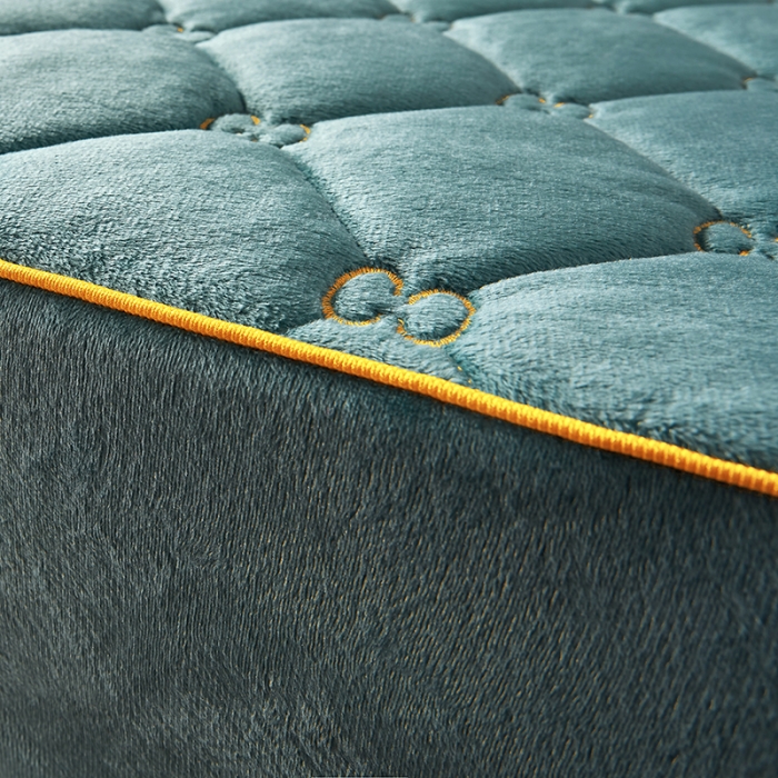 91家纺网 家纺一手货源 找家纺 十个点家纺 2021新款倾国倾城水晶绒夹棉床笠 水墨绿