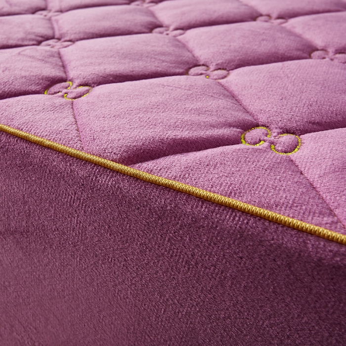 91家纺网 家纺一手货源 找家纺 十个点家纺 2021新款倾国倾城水晶绒夹棉床笠 紫色