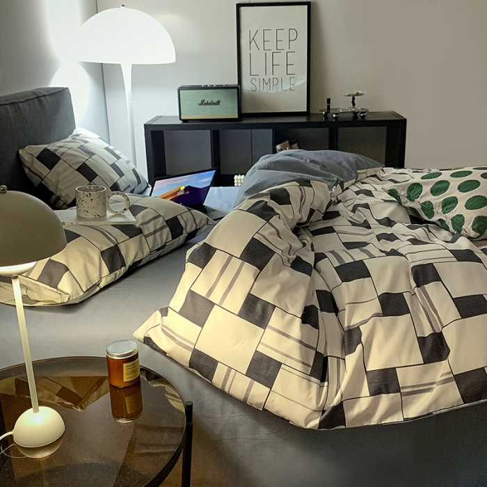 91家纺网 家纺一手货源 找家纺 怡家居 2022新款全棉田园四件套 布兰格