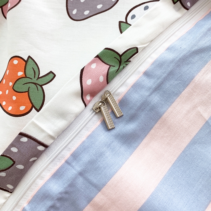 91家纺网 家纺一手货源 找家纺 怡家居 2022新款全棉田园四件套 彩色莓莓