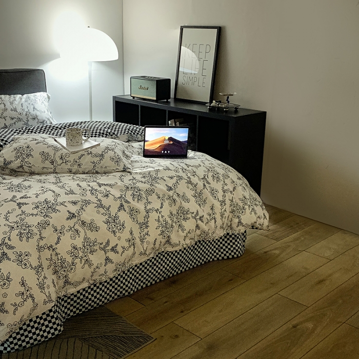 91家纺网 家纺一手货源 找家纺 怡家居 2022新款全棉田园四件套 春榭