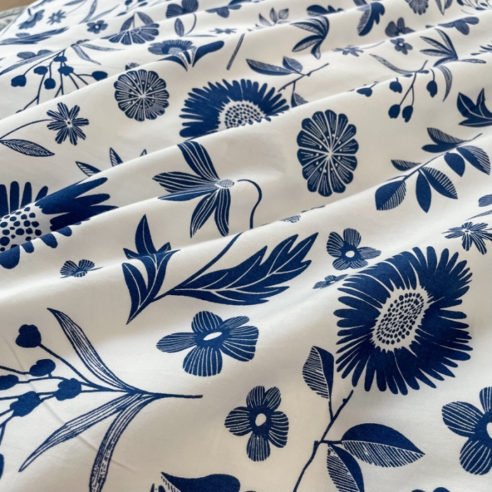 91家纺网 家纺一手货源 找家纺 怡家居 2022新款全棉田园四件套 淡雅