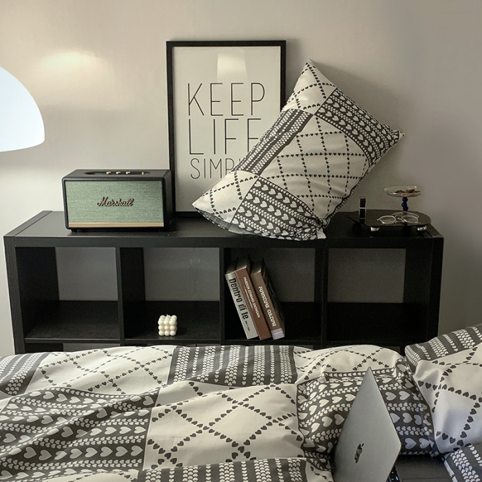 91家纺网 家纺一手货源 找家纺 怡家居 2022新款全棉田园四件套 简单爱