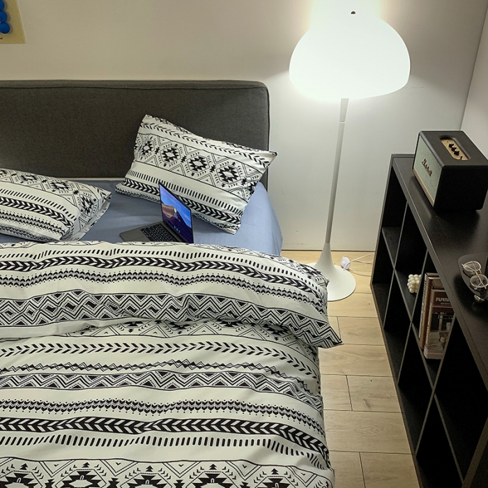 91家纺网 家纺一手货源 找家纺 怡家居 2022新款全棉田园四件套 漫时光