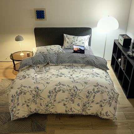 怡家居 2022新款全棉田园四件套 青翼