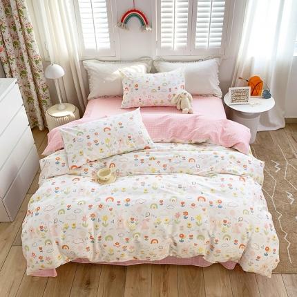 怡家居 2022新款全棉田园四件套 小青春
