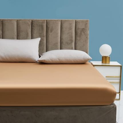 91家纺网 家纺一手货源 找家纺 顾家 2023新款100支双拼床笠 摩卡棕