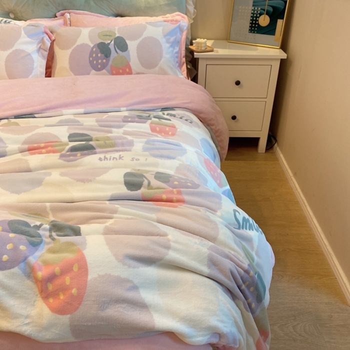 91家纺网 家纺一手货源 找家纺 （总）棉生活家纺 2021新款冰岛臻棉绒印花四件套