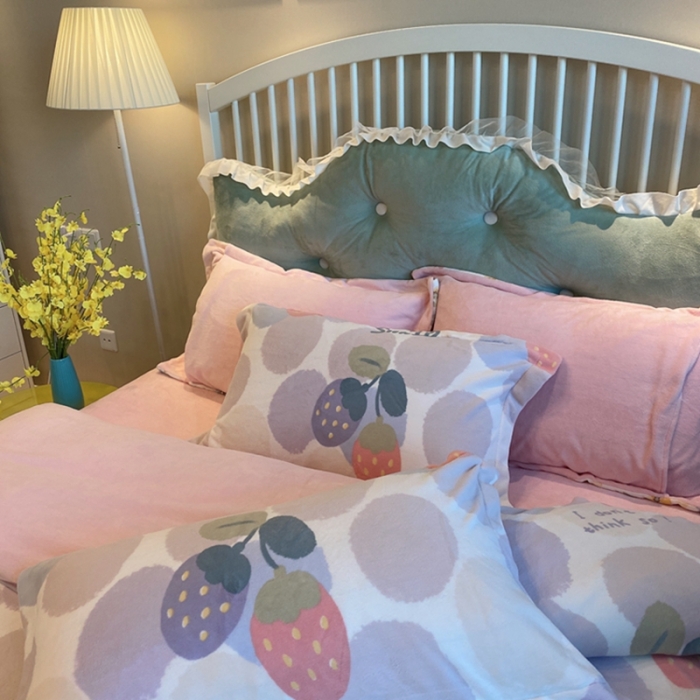 91家纺网 家纺一手货源 找家纺 棉生活家纺 2021新款冰岛臻棉绒印花四件套 缤纷乐园