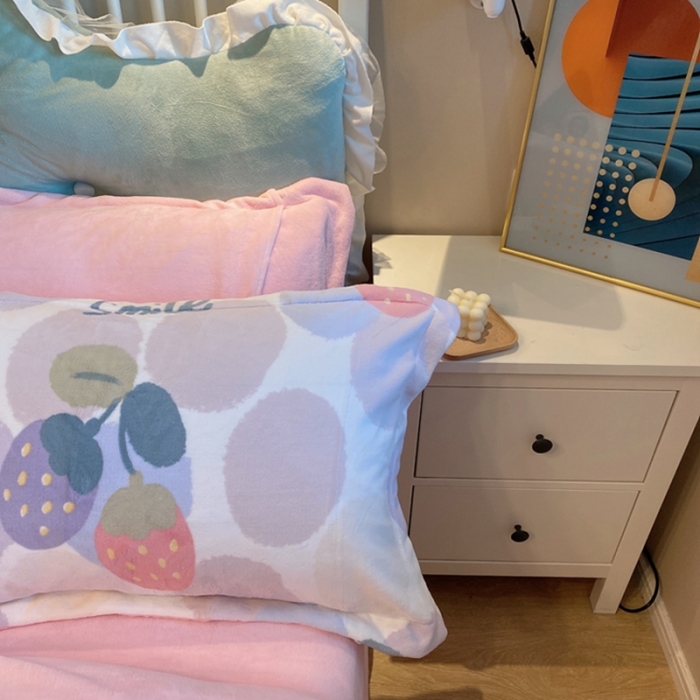 91家纺网 家纺一手货源 找家纺 棉生活家纺 2021新款冰岛臻棉绒印花四件套 缤纷乐园