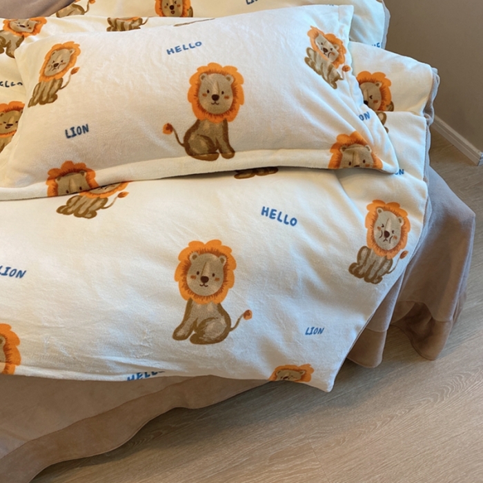 91家纺网 家纺一手货源 找家纺 棉生活家纺 2021新款冰岛臻棉绒印花四件套 卡恩