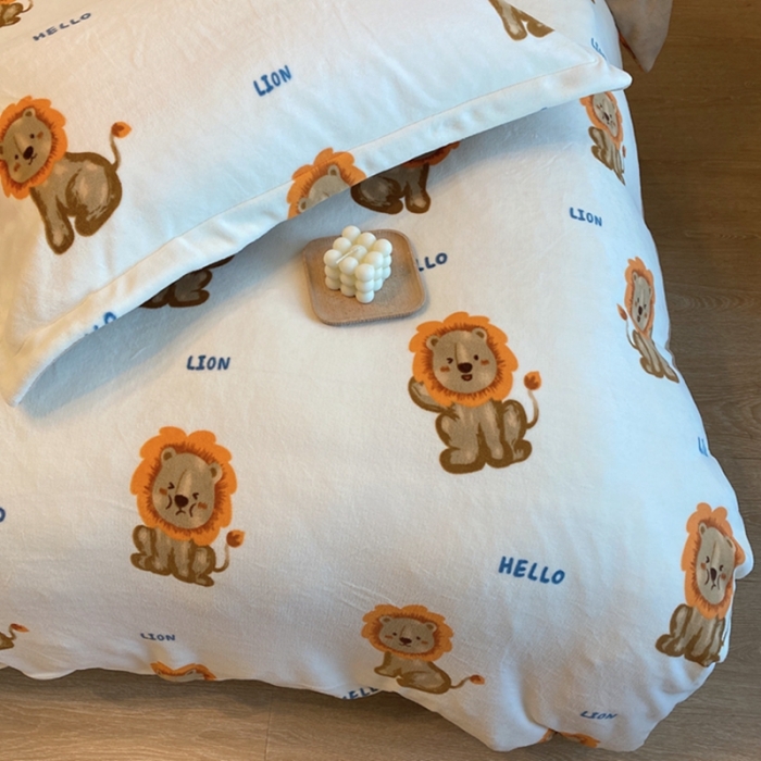 91家纺网 家纺一手货源 找家纺 棉生活家纺 2021新款冰岛臻棉绒印花四件套 卡恩