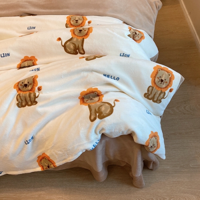 91家纺网 家纺一手货源 找家纺 棉生活家纺 2021新款冰岛臻棉绒印花四件套 卡恩