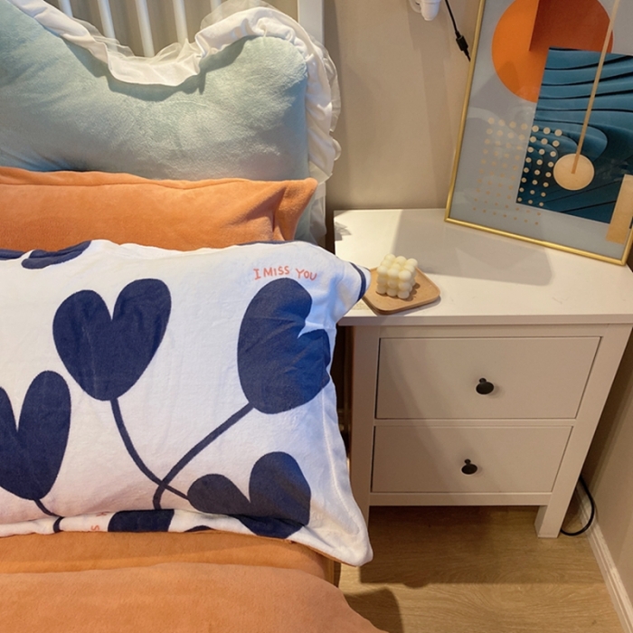 91家纺网 家纺一手货源 找家纺 棉生活家纺 2021新款冰岛臻棉绒印花四件套 迷森米