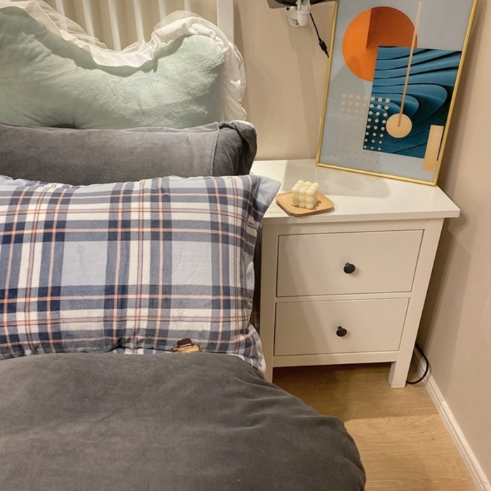 91家纺网 家纺一手货源 找家纺 棉生活家纺 2021新款冰岛臻棉绒印花四件套 皮皮熊兰灰