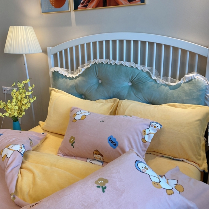 91家纺网 家纺一手货源 找家纺 棉生活家纺 2021新款冰岛臻棉绒印花四件套 顽皮鸭