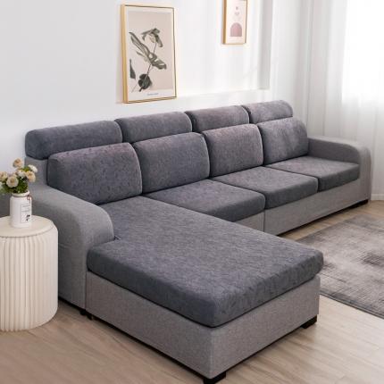 2022新款提花-小树叶款沙发坐垫套系列 浅灰