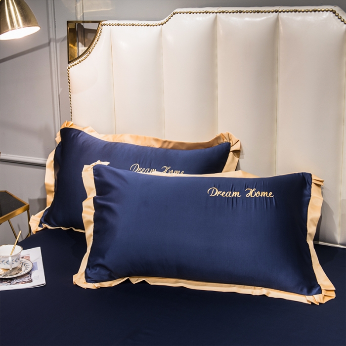 91家纺网 家纺一手货源 找家纺 （总）骏腾 2022简爱水洗天丝绣花四件套水洗真丝三件套