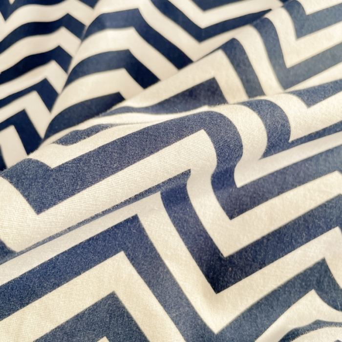 91家纺网 家纺一手货源 找家纺 2022新40s精梳棉13372全棉纯棉磨毛四件套 藏青波浪