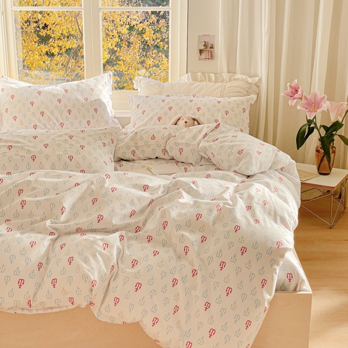 91家纺网 家纺一手货源 找家纺 呗旺鹿2022新40s精梳棉13372全棉纯棉磨毛四件套船锚