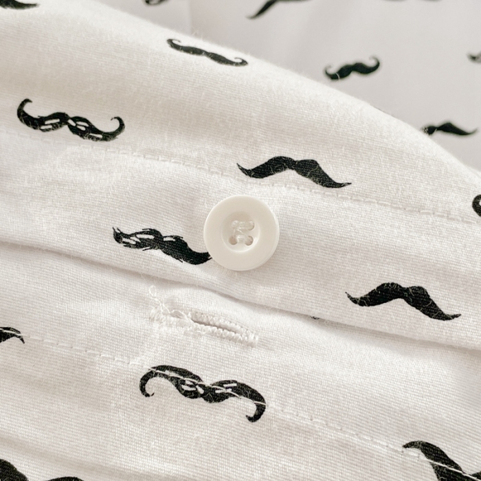 91家纺网 家纺一手货源 找家纺 2022新40s精梳棉13372全棉纯棉磨毛四件套黑色小胡子