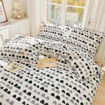 91家纺网 家纺一手货源 找家纺 （总）呗旺鹿 2022新40s精梳棉13372全棉磨毛四件套